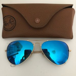 Rayban flash lense aviators